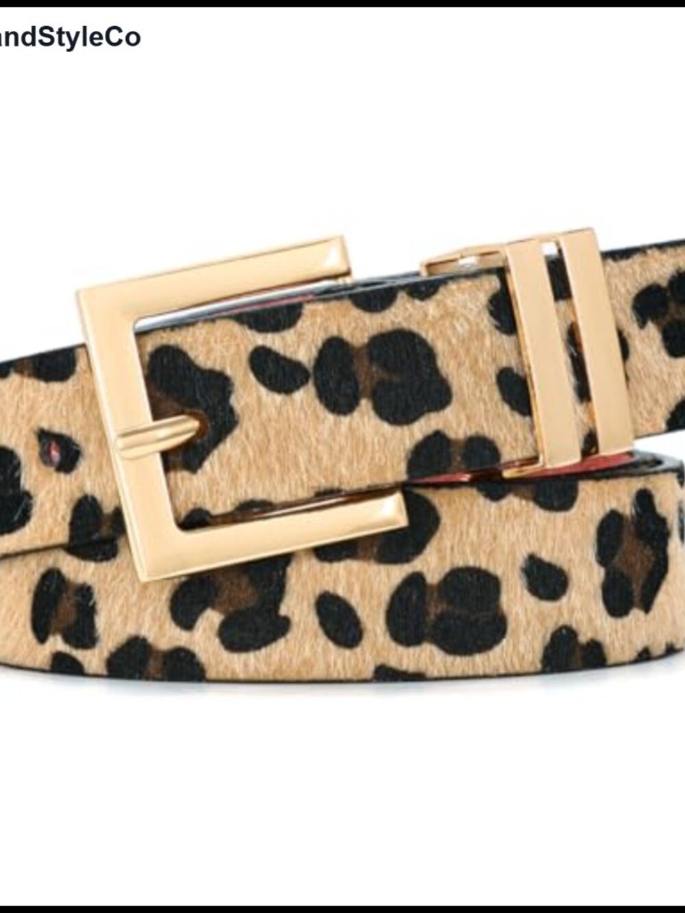 Faux Leather Belt Square Buckle Waist Belt Women's Fashion Accessory